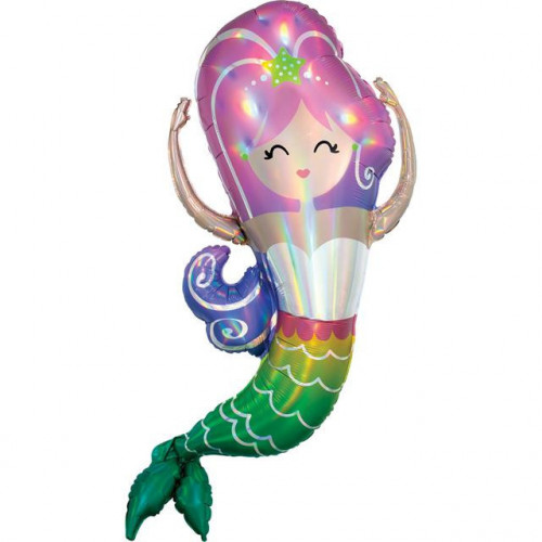 Фольгированные шары/ ANAGRAM / 41" Iridescent Mermaid SuperShape